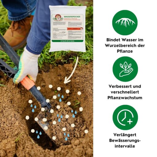 Hecken Helges Wasserspeicher Granulat für Pflanzen