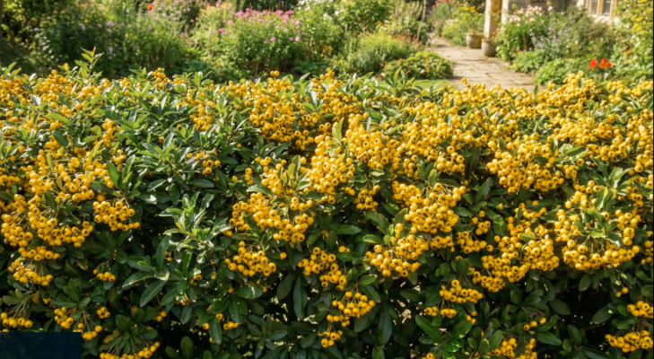 Feuerdorn Soleil D'Or Hecke pflanzen & pflegen