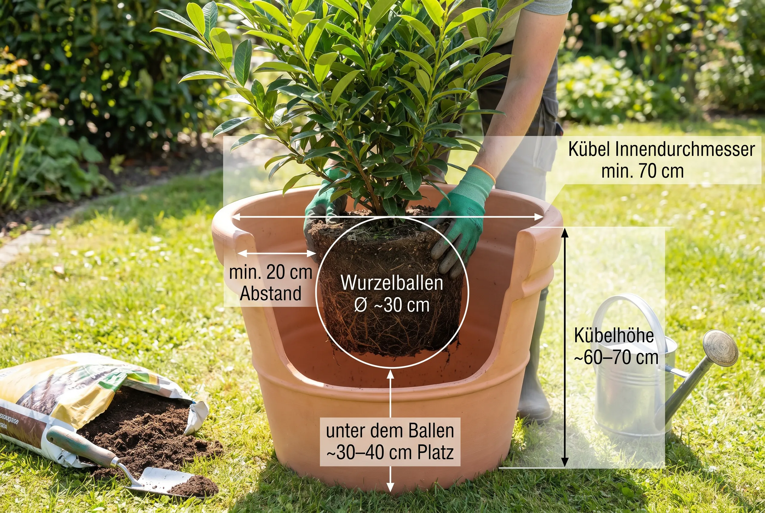 Hecke im Kübel pflanzen